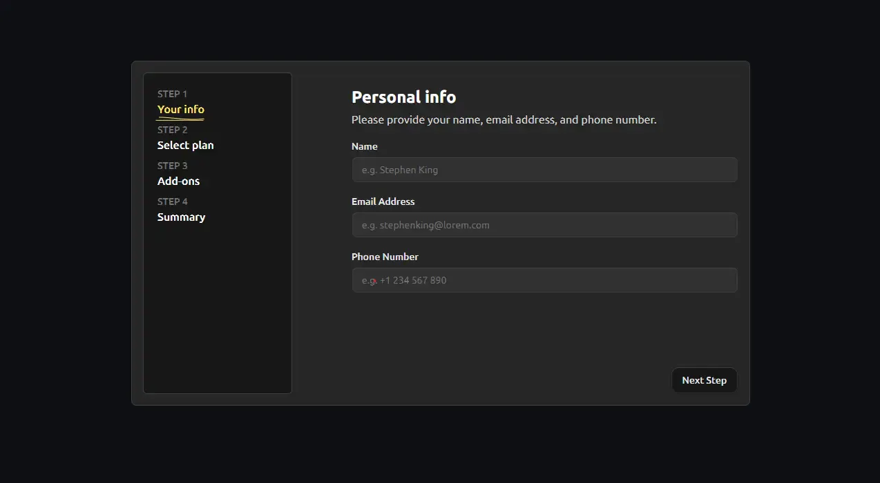 Form Screenshot